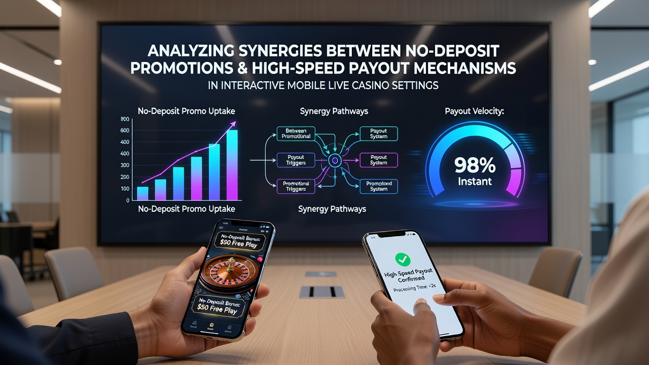 Mobiele live casino interface met no-deposit promoties en snelle uitbetalingsopties