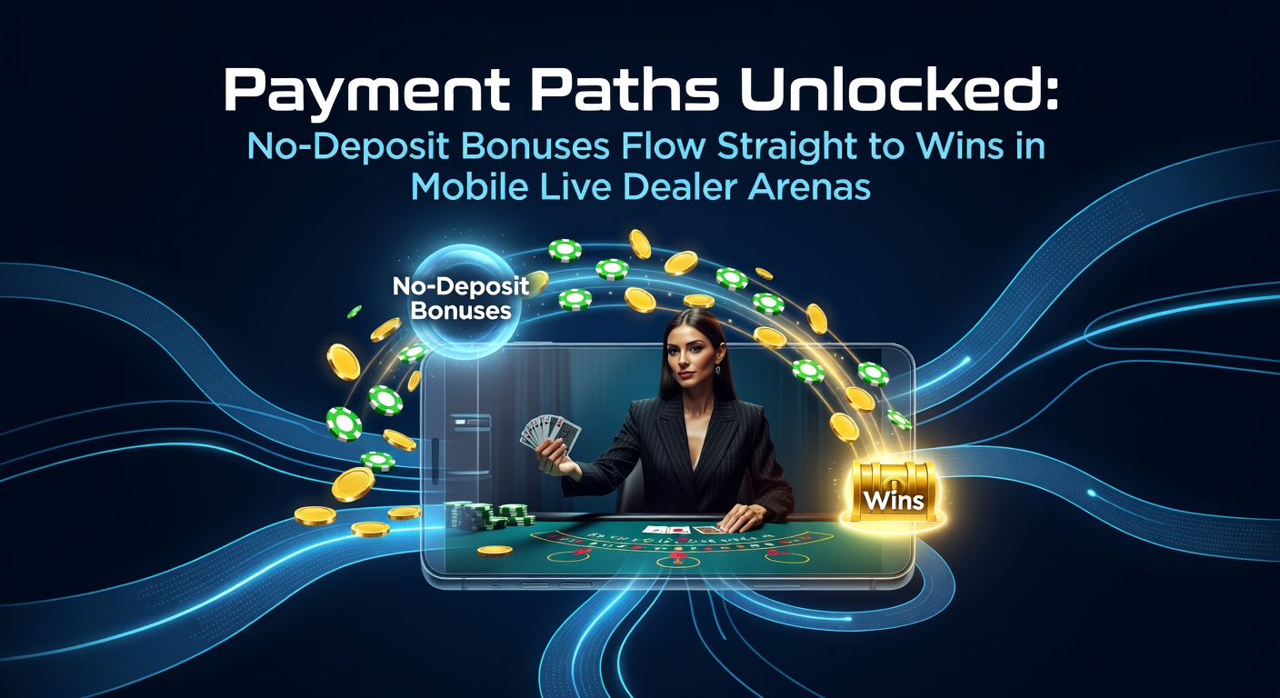 Mobiele live dealer tafel met no-deposit bonus actie en snelle uitbetaling iconen