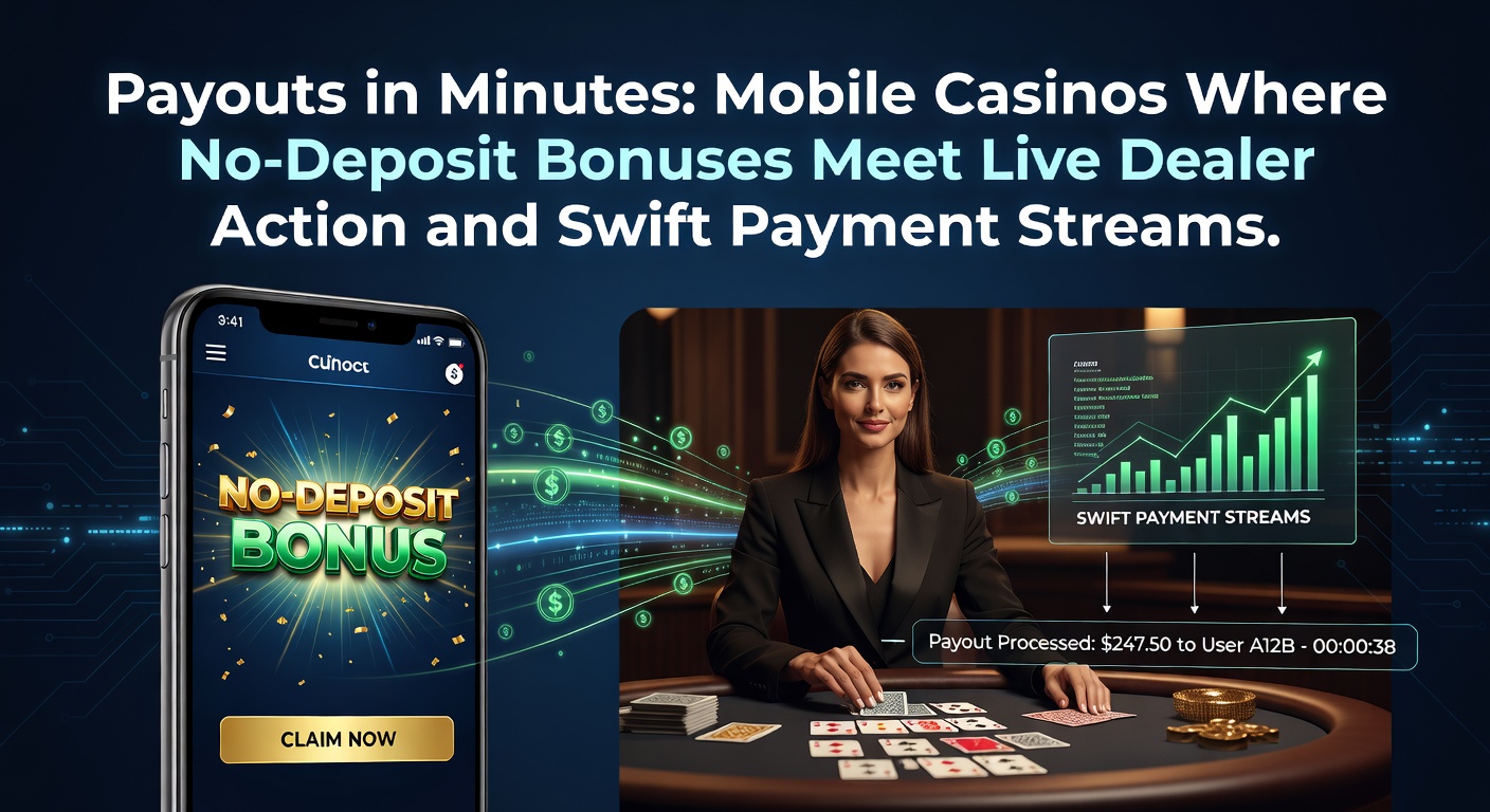 Schermafbeelding van een mobiel casino met live dealer blackjack en een klok die minuten aangeeft voor uitbetaling, symboliserend snelheid en actie